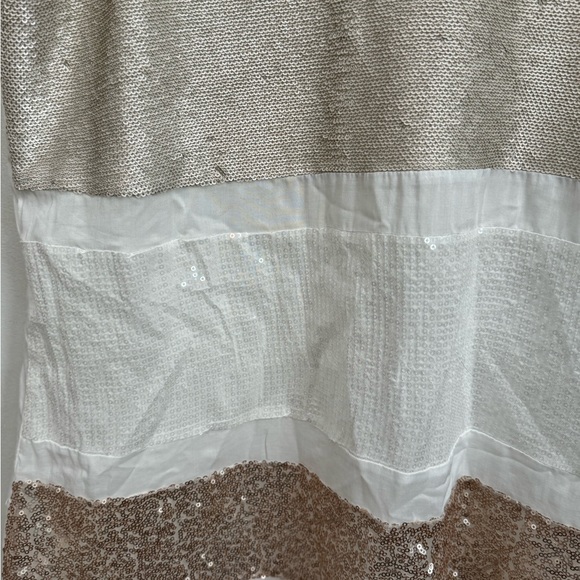 Joseph Ribkoff White Sequin Stripe Tank - Picture 2 of 4